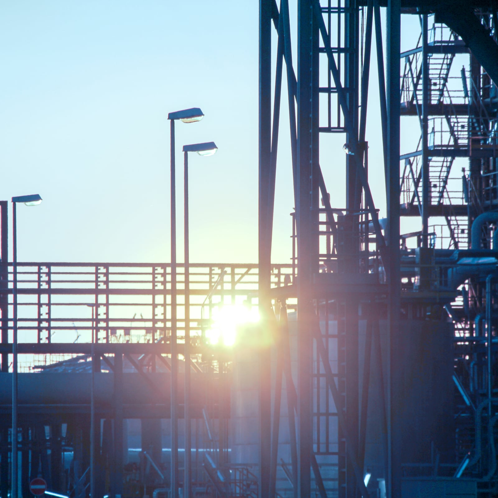 Yara zonsondergang blauw